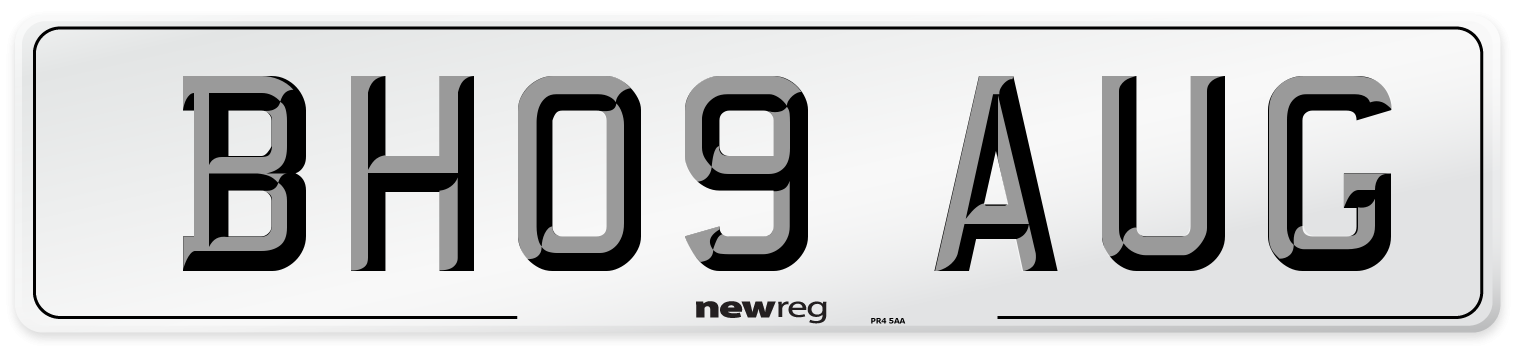 BH09 AUG Number Plate from New Reg